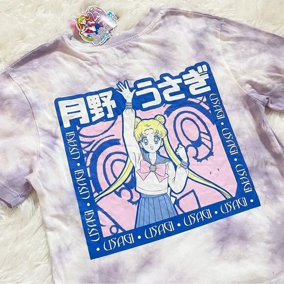 Sailor Moon Lavender Tie-Dye Crop Top - Picture 4 of 6